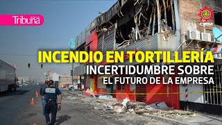 Fuerte incendio causa daños de consideración a conocida fábrica de tortillas de SLRC [upl. by Ellives]