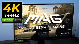 Best Affordable 4K 144HZ Gaming Monitor  MSI MAG 274UPF Unboxing amp Review [upl. by Kcarb15]