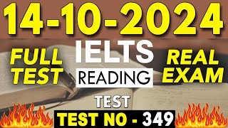 IELTS Reading Test 2024 with Answers  14102024  Test No  349 [upl. by Vernor]