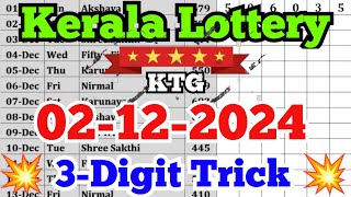 Kerala lottery guessing  02122024  Kerala lottery result [upl. by Abeh]