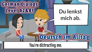 03 Deutsche Dialoge  Niveau A2ampB1  Wortschatz und wichtige Sätze [upl. by Scholz]