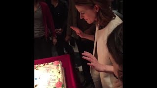 Rose Leslie celebrating her 31st Birthday on set of The Good Fight [upl. by Elleunamme]