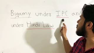 Bigamy under Hindu law and Indian Penal Code [upl. by Prudi]