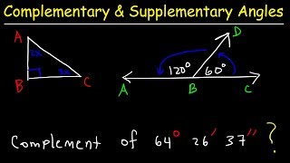 Complementary and Supplementary Angles [upl. by Ycam]