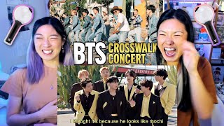 BTS Performs a Concert in the Crosswalk on James Corden 💜 SISTERS REACTION [upl. by Zealand836]