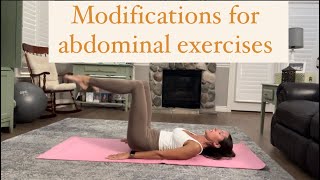 Modifications for abdominal exercises [upl. by Eckardt]