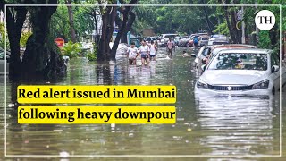 Mumbai rains IMD issues red alert flights cancelled schools colleges remain closed [upl. by Trevethick]