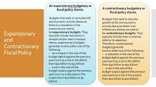 VCE Economics  Unit 4 Outcome 1  19  Budgetary Policy  Expansionary and Contractionary Budgets [upl. by Conlon]