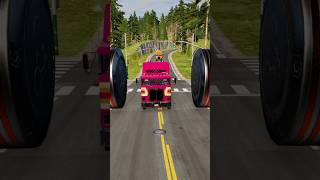 Mix Color Trucks vs Bollard Crash Vid 2 beamngdrive beamngaming beamng [upl. by Noired]