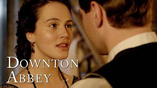 Lady Sybil and Tom Bransons First Kiss  Downton Abbey [upl. by Airdnahs]