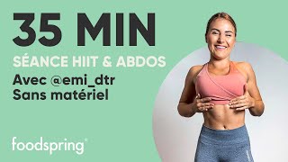 35 min HIIT et ABDOS avec emidtr  foodspring® [upl. by Jacobo779]