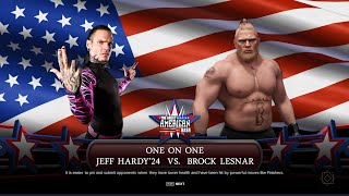 the great american bash spring   jeff hardy vs brock lesnar  2nd place decision [upl. by Ahsiad]