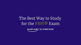 The Best Way to Study for the FRM® Exam [upl. by Rexferd]