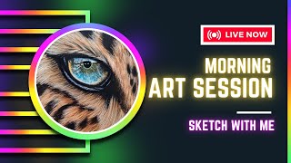 🔴LIVE✍️Sketch With Me  Chill Vibes  Mixed Media Sketchbook [upl. by Zelda]