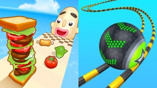 Sandwich Runner vs Going Balls  All Level Gameplay AndroidiOS  NEW MOD APK MEGA UPDATE GAMEPLAY [upl. by Naahs356]