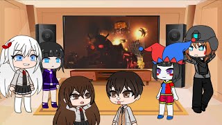 Fandoms React to Skibidi Toilet 77 Part 4 Ep 3  Gacha Reacts [upl. by Akinom300]