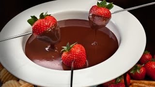 Easy Chocolate Fondue  How to Make The Easiest Way [upl. by Aisiat]