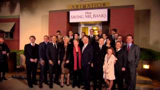 Saving Mr Banks cast sings Lets Go Fly A Kite at films US premiere [upl. by Wetzell]