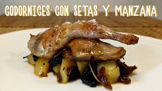 🤩 Receta de CODORNICES con SETAS y MANZANA  Cómo hacer CODORNICES [upl. by Kaile]