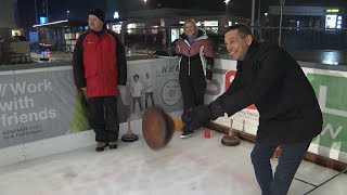 Sport am Eis Stockschießen fördert Teamgeist [upl. by Placidia]