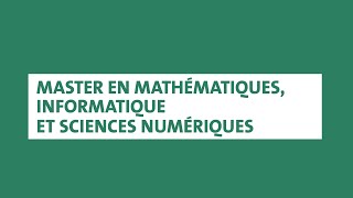 Master en mathématiques informatique et sciences numériques [upl. by Bullard524]