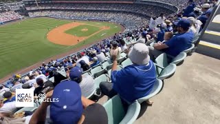 Fans flock to Chavez Ravine for Dodgers opening day [upl. by Atnahc]