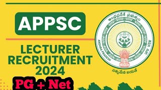 APPSC Notification lecturer 2024 [upl. by Isis]