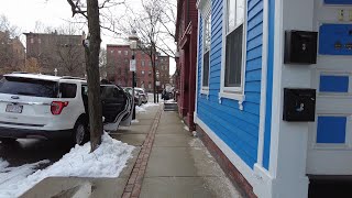 Walking Boston  Charlestown to Bunker Hill Monument and North End February 4 2021 [upl. by Falo656]