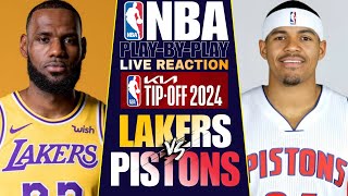 🔴LAKERS vs PISTONS │ LIVE NBA Basketball Game PlayByPlay Reaction amp Scoreboard [upl. by Elysia743]