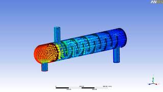 ANSYS SIMULATION HEAT EXCHANGER [upl. by Bergeman]