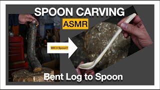 Silent Spoon Carving  Small Ladle ASMR  4K [upl. by Yrrum]