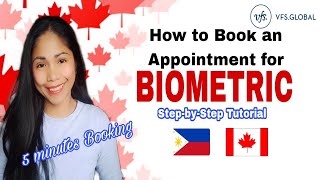 How to Book an Appointment for Biometric VFS global CANADA StepbyStep Tutorial 2022canada [upl. by Hairakcaz]