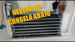 PORQUE LA NEVERA NO CONGELA ABAJO  Refrigerador LG NO ENFRÍA  solución al problema [upl. by Yenffad]