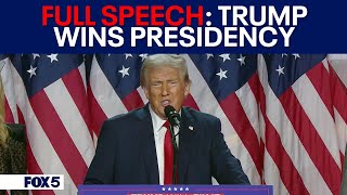 FULL SPEECH Trump projected winner of 2024 presidential election [upl. by Yclehc]