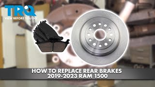 How to Replace Rear Brakes 20192023 Ram 1500 [upl. by Nonrev]