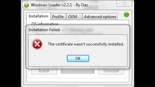 The certificate wasnt successfully installed  winloader error [upl. by Alika]