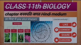 Lksciencestudy1 live वनस्पति जगत कक्षा 11th one shot in Hindi for NEET  Chapter 3  NEET Biology [upl. by Arannahs756]