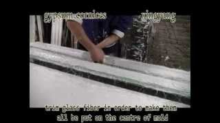 Video Of Gypsum plaster Cornice Making By Fiberglass Mould [upl. by Ramyaj]