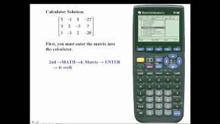 Ti89  Solve a system of equaions using matrices [upl. by Kirsteni]