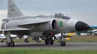 Swedish SAAB Viggen Solo Display  Luchtmachtdagen Volkel 14062019 [upl. by Dej]