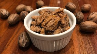 HOMEMADE Candied Pecans  How to Make PECAN SNACKS [upl. by Mukund]