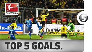 Top 5 Goals  Lewandowski Ramos and More with Incredible Strikes [upl. by Omoj803]