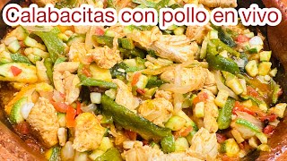 Receta en vivo de Pechuga de Pollo con Calabacitas [upl. by Acimehs738]