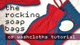 How to CROCHET a SOAP BAG Washcloth 💥 Lefthanded Crochet Tutorial [upl. by Gerdy]