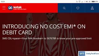 Kotak Mahindra Banks DEBIT CARD EMI for OFFLINE Transactions [upl. by Najtsirk]