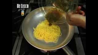 Ricette di pasta Chitarrina abruzzese con bottarga e uova di salmone [upl. by Kreegar502]