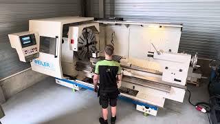 WEILER E110 CNC lathe 1100 x 2000 mm SIEMENS 805 Mach4Metal CNC Drehmaschine FORKARDT 22 [upl. by Niledam20]