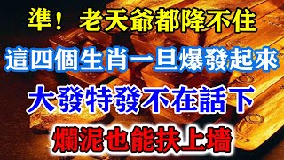 準！老天爺都降不住！這四個生肖一旦爆發起來！大發特發不在話下！爛泥也能扶上墻！運勢 風水 佛教 生肖 发财 横财 【佛之緣】 [upl. by Cilka]