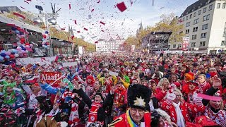 Cologne commemorates 200 years of carnival with thousands of revellers [upl. by Rocky879]