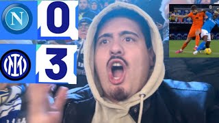 NAPOLI  INTER 03  INGUARDABILI REACTION NAPOLETANO AL MARADONA😭😱 [upl. by Allak426]